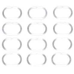 Anneau de douche transparent ovale x12 < Gifi Hot