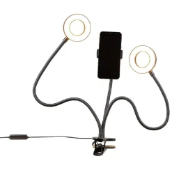 Anneau lumineux flexible à LED x2 avec support pour smartphone < Gifi Best