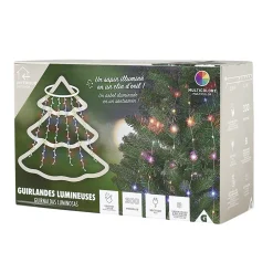 Anneau lumineux guirlande avec télécommande pour sapin multicolore < Gifi Sale