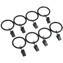 Anneau à pince noir x8