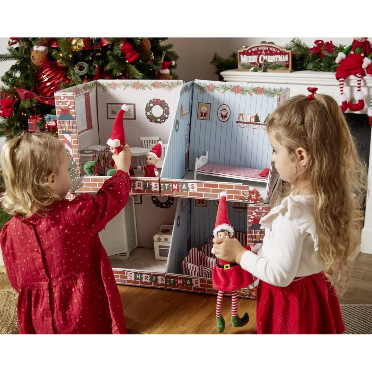 Appartement 2 pièces pour lutin farceur empilable en carton 30x30xH60cm < Gifi Hot