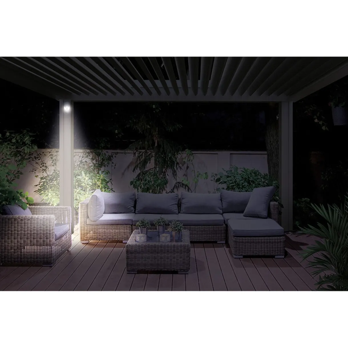 Applique murale solaire LED inox détecteur de mouvement H23,2cm < Gifi Sale