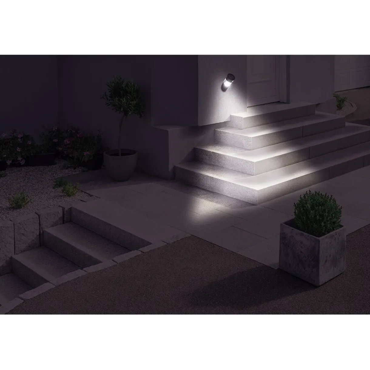 Applique murale solaire LED inox détecteur de mouvement H23,2cm < Gifi Sale