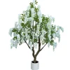 Arbre artificiel glycine blanche H250cm dans pot < Gifi Best