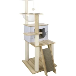 Arbre à chat avec couchages/griffoirs/balle 48x48xH120cm < Gifi Best
