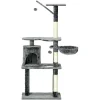 Arbre à chat XL 3 niveaux couchage griffoir H148cm