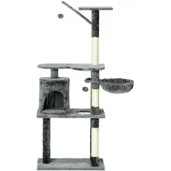 Arbre à chat XL 3 niveaux couchage griffoir H148cm