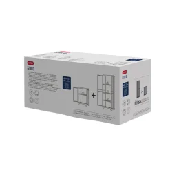 Armoire de garage plastique x2 tailles haute et basse H173cm