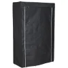 Armoire dressing tissu 1 penderie 6 cases noire 105x45xH165,5cm < Gifi Online
