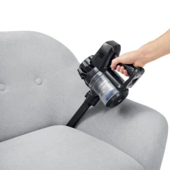 Aspirateur balai sans fil 6 accessoires CleanMaxx noir et bleu H109cm