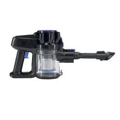 Aspirateur balai sans fil 6 accessoires CleanMaxx noir et bleu H109cm