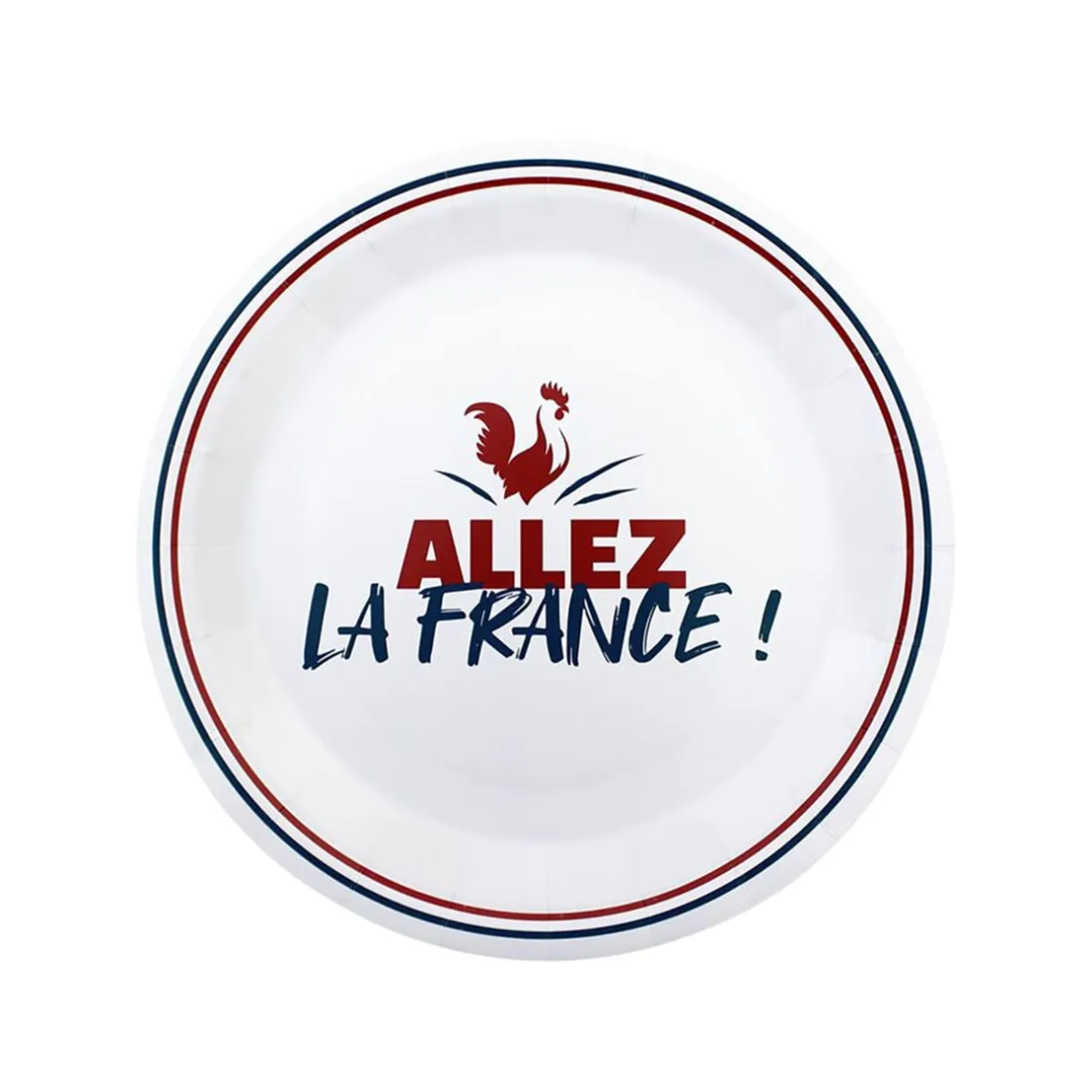 Assiette carton Cocorico x6 Allez la France Ø23cm < Gifi Best