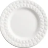 Assiette carton x8 canne à sucre bagasse contour façon diamant blanc Ø18cm