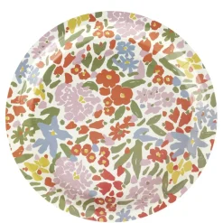 Assiette carton x8 motif fleuri Ø23cm (2 modèles) < Gifi