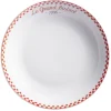 Assiette creuse blanche "Le grand bistrot" bord damier rouge Ø21cm < Gifi Clearance