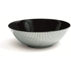 Assiette creuse décor rayon noir Ø18cm