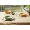 Assiette creuse en faïence jaune Ø20xH4cm