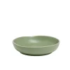 Assiette creuse en faïence vert Ø20xH4cm