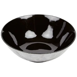Assiette creuse noir décor marbre gris Ø18cm < Gifi Outlet
