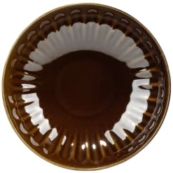 Assiette creuse ronde Badem faïence marron foncé Ø20,8cm < Gifi Hot
