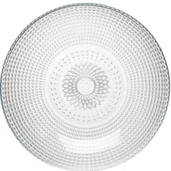 Assiette creuse ronde effet relief blanc transparent Ø21 cm < Gifi New