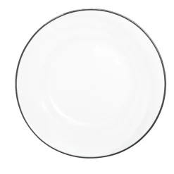 Assiette creuse verre transparent liseré noir Ø23cm < Gifi Best