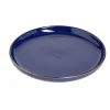 Assiette à dessert bleue bordure dorée Ø20cm < Gifi