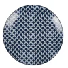 Assiette à dessert bleu foncé et blanc motif vague seigaiha Ø19cm < Gifi Outlet