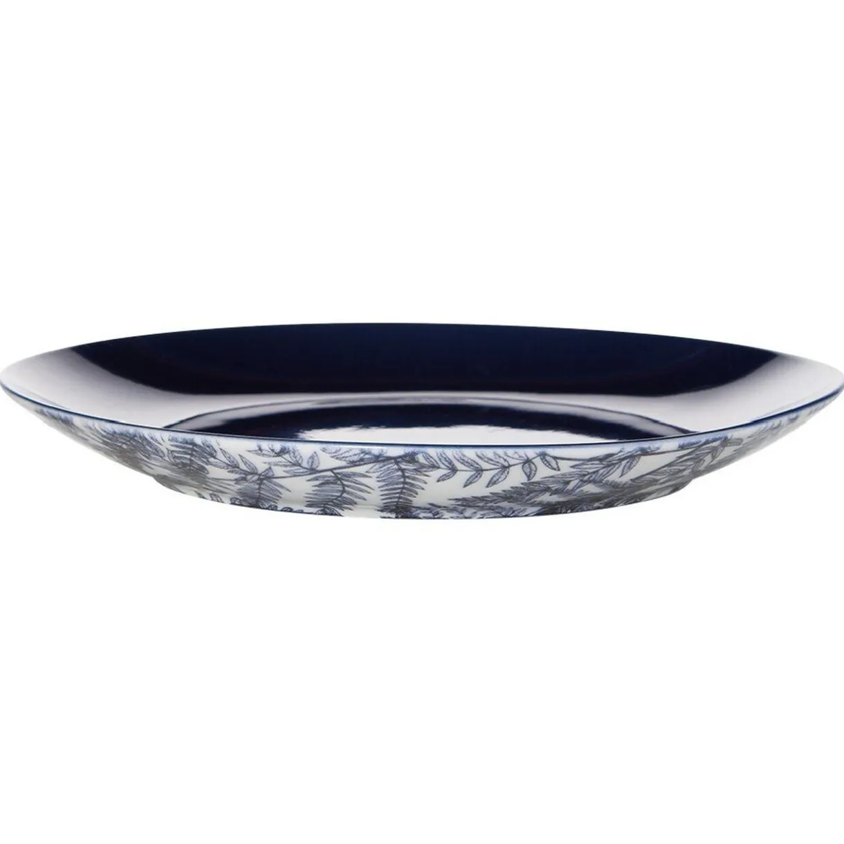 Assiette à dessert décor feuillage bleu et blanc Ø20cm < Gifi Outlet