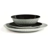 Assiette à dessert décor rayon noir Ø20cm