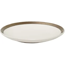 Assiette à dessert faïence bord liseré doré Ø20cm (2 modèles) < Gifi Online