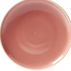 Assiette à dessert faïence Terracotta bord liseré crème Ø20cm < Gifi New