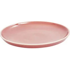 Assiette à dessert faïence Terracotta bord liseré crème Ø20cm < Gifi New