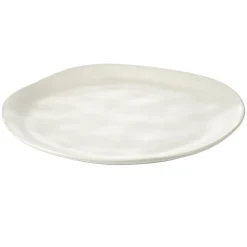 Assiette à dessert forme organique céramique blanche Ø20cm
