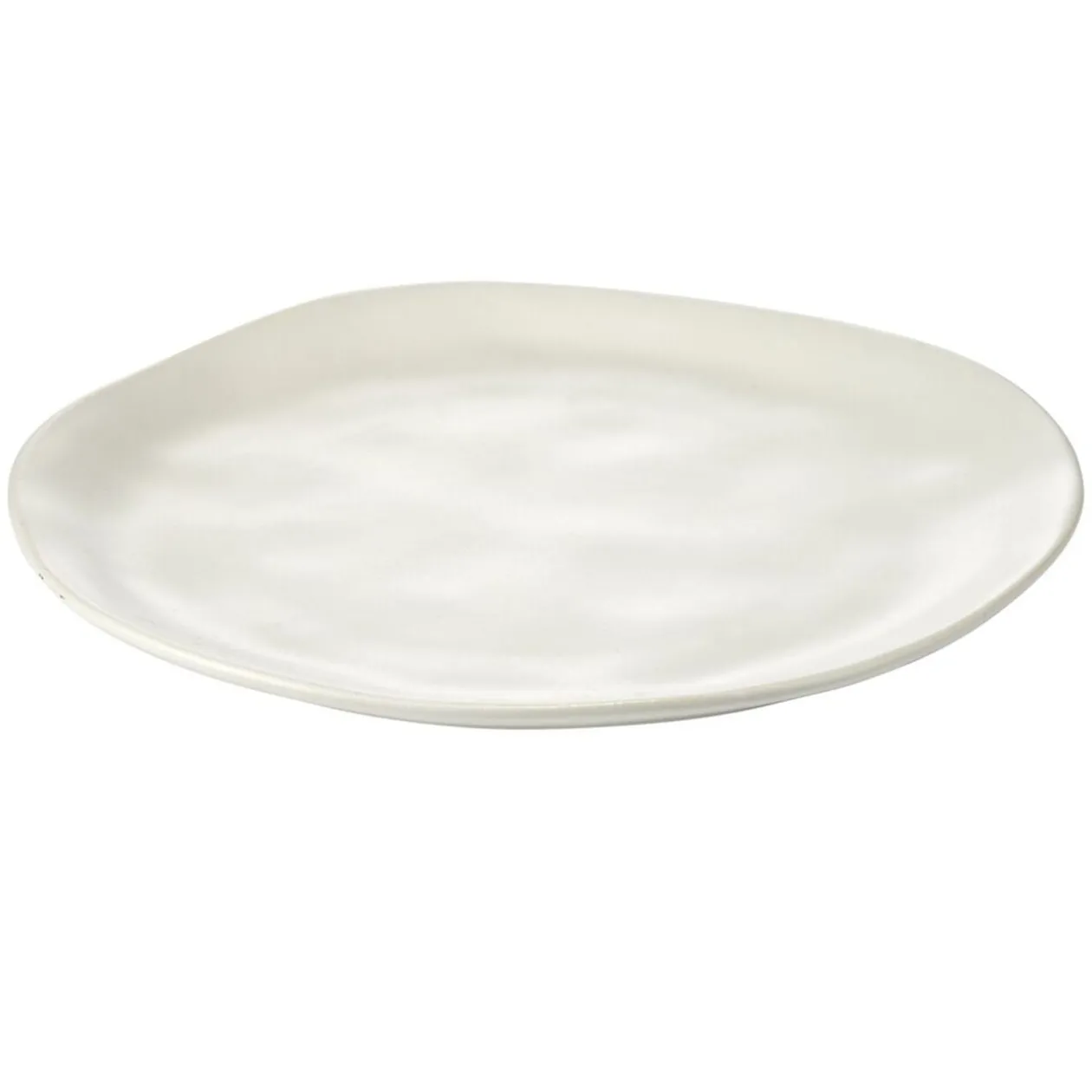Assiette à dessert forme organique céramique blanche Ø20cm