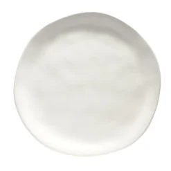 Assiette à dessert forme organique céramique blanche Ø20cm