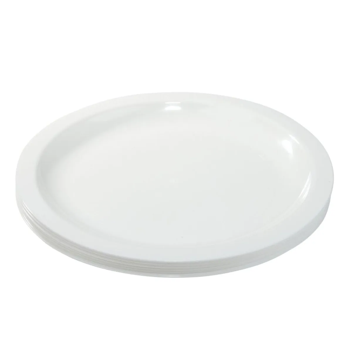 Assiette à dessert plastique x12 blanc Ø18,5cm < Gifi Hot