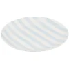 Assiette à dessert porcelaine rayure bicolore Ø16cm < Gifi Outlet