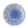 Assiette à dessert Rio en faïence bleu et blanc Ø19cm