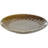 Assiette à dessert ronde Badem faïence marron foncé Ø21,5cm