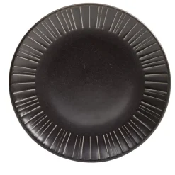 Assiette à dessert ronde céramique noir Ø21cm < Gifi