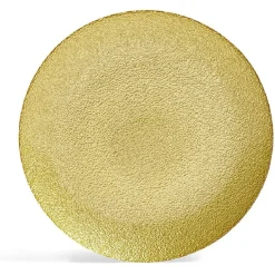 Assiette à dessert ronde doré en verre Ø21cm < Gifi Hot