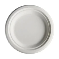 Assiette à dessert ronde en canne à sucre x12