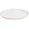 Assiette à dessert ronde faïence gris bord crème Ø20cm < Gifi Clearance