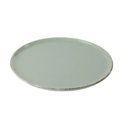 Assiette à dessert ronde Lisbonne grès vert Ø20,5cm < Gifi New