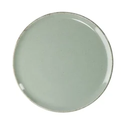 Assiette à dessert ronde Lisbonne grès vert Ø20,5cm < Gifi New
