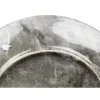 Assiette à dessert ronde noir décor marbre gris Ø20cm