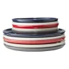 Assiette à dessert ronde Oslo bleu foncé Ø19cm < Gifi Outlet