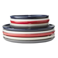 Assiette à dessert ronde Oslo bleu foncé Ø19cm < Gifi Outlet