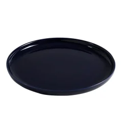 Assiette à dessert ronde Oslo bleu foncé Ø19cm < Gifi Outlet